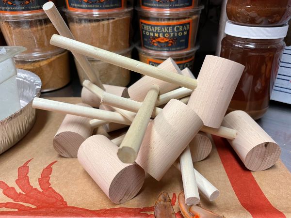 Crab Mallets, Paper, Shuckers :: (2) Crab Mallets - We are committed to  providing our customers with quality service and excellent maryland crabs.
